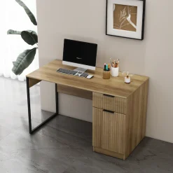 OTTO home Schreibtisch »Aspea« mit Schublade, ausreichend Stauraum, moderne Rillenoptik, B. 120 cm