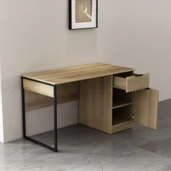 OTTO home Schreibtisch »Aspea« mit Schublade, ausreichend Stauraum, moderne Rillenoptik, B. 120 cm
