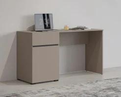 OTTO home Schreibtisch »Cross, Breite 130 cm, praktischer Computertisch« Bürotisch mit 1 Schublade und Tür, Tischplatte mit Kabeldurchführung