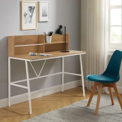 OTTO home Schreibtisch »Jaxson« 1 Stk. tlg. weißes Gestell aus Metall,Breite 120 cm