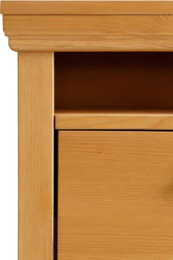 OTTO home Schreibtisch »Konrad« aus zertifiziertem Massivholz, mit Schubladen, Breite 129 cm