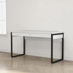 OTTO home Schreibtisch »Moid, Computertisch im modernen Design,« Breite 120/140/160 cm, mit Metallbeinen & Schublade
