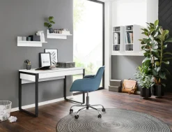 OTTO home Schreibtisch »Moid, Computertisch im modernen Design,« Breite 120/140/160 cm, mit Metallbeinen & Schublade
