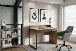 OTTO home Schreibtisch »Moid, Computertisch in modernem Design« Breite 80 cm, mit Schublade, Kabeldurchlass & Metallkufe