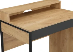 OTTO home Schreibtisch »Moid, Computertisch in modernem Design« Breite 80 cm, mit Schublade, Kabeldurchlass & Metallkufe