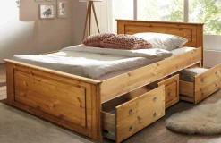 OTTO home Schubkasten »Hugo, Bettkastenmodul mit 3 Schubladen für eine Bettseite« für das gleichnamige Massivholzbett, massive Kiefer, FSC®