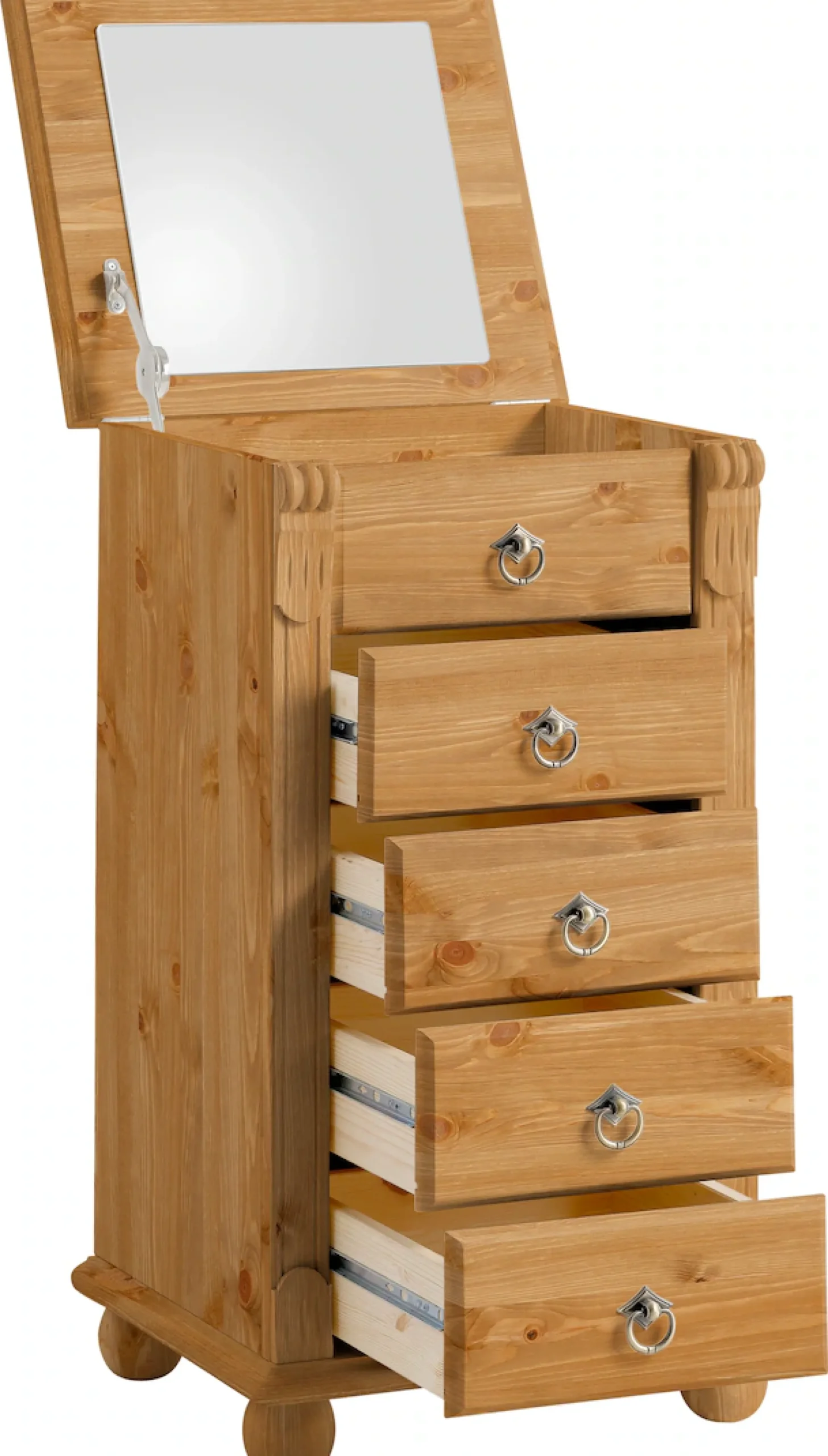 OTTO home Schubkastenkommode »Tessin« Schminkkommode mit Spiegel, aus massiver Kiefer, FSC®-zertifiziert