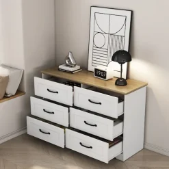 OTTO home Schubkastenkommode »Emmilia Sideboard Schubladenschrank Wäscheschrank im Landhaus Design« Scandi Design mit 6 Schubladen für viel Stauraum im Schlafzimmer,Schrankkommode in hochwertiger Qualität