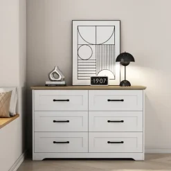 OTTO home Schubkastenkommode »Emmilia Sideboard Schubladenschrank Wäscheschrank im Landhaus Design« Scandi Design mit 6 Schubladen für viel Stauraum im Schlafzimmer,Schrankkommode in hochwertiger Qualität