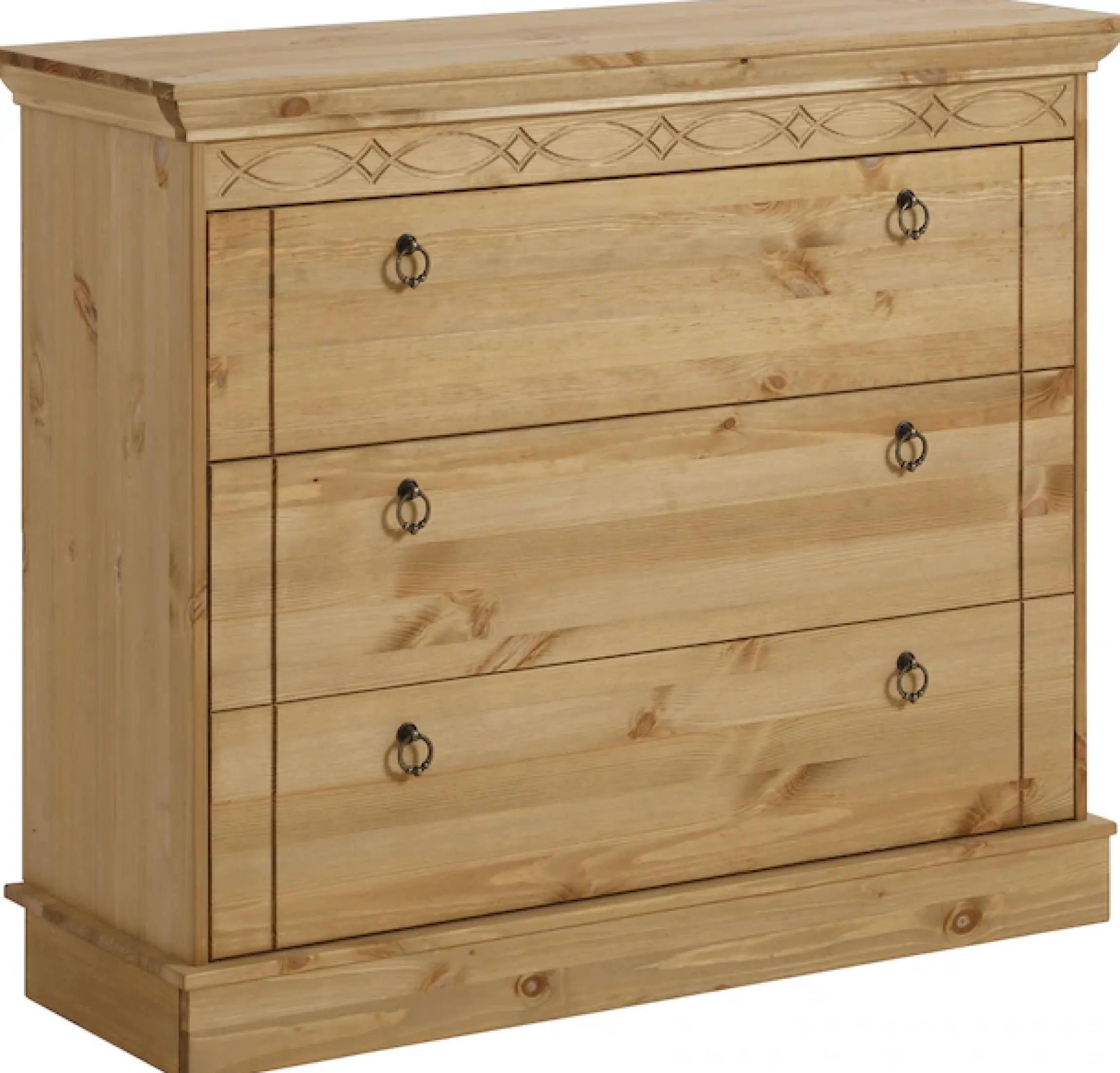 OTTO home Schubkastenkommode »Indra« aus massiver Kiefer, mit 3 Schubladen, Breite: 100 cm