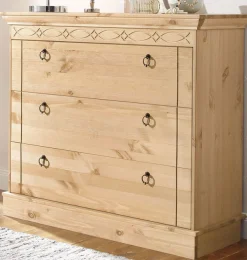 OTTO home Schubkastenkommode »Indra« aus massiver Kiefer, mit 3 Schubladen, Breite: 100 cm