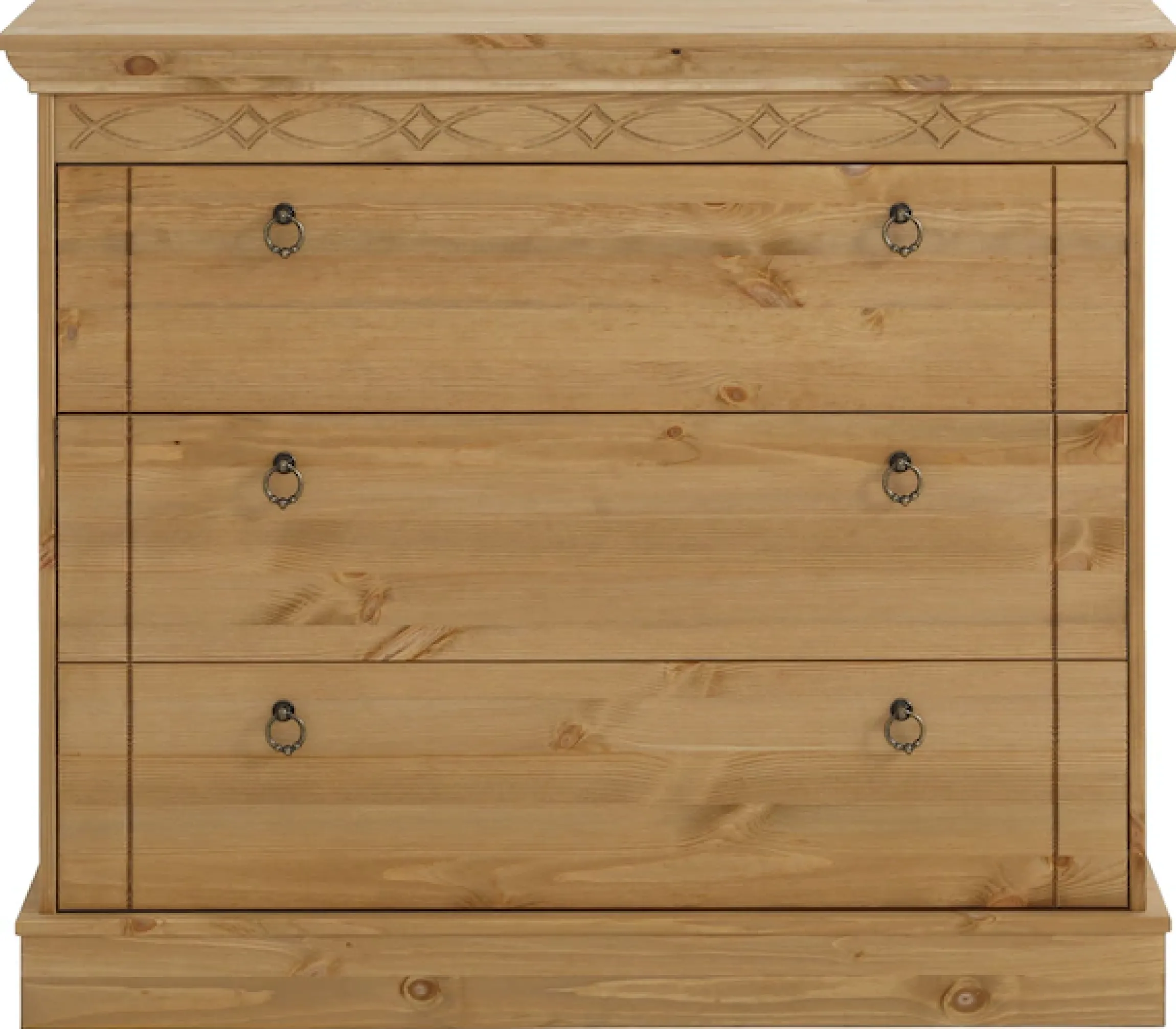 OTTO home Schubkastenkommode »Indra« aus massiver Kiefer, mit 3 Schubladen, Breite: 100 cm