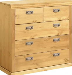 OTTO home Schubkastenkommode »Madrid« aus massiver Kiefer mit 5 Schubladen, 90cm breit