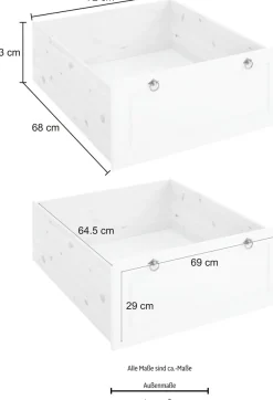OTTO home Schubkasten »Tessin« Set, 2 Stk. tlg. Bettschubladen auf Rollen, passend für das OTTO HOME Bett Tessin