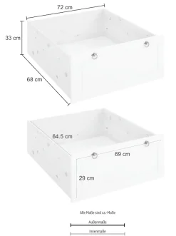 OTTO home Schubkasten »Tessin« Set, 2 Stk. tlg. Bettschubladen auf Rollen, passend für das OTTO HOME Bett Tessin