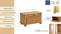 OTTO home Schuhbank »Adele« Breite 80 cm, Sitzhöhe 45 cm, aus massiver Kiefer, FSC®