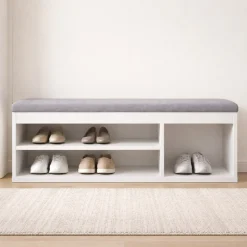 OTTO home Schuhbank »Schuchschrank 100,Schuhregal, Schuhtruhe, Schuhkommode, Sitzbank« Inkl. bequemem Sitzkissen mit Stauraum darunter