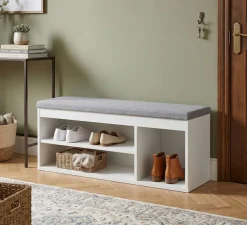 OTTO home Schuhbank »Schuchschrank 100,Schuhregal, Schuhtruhe, Schuhkommode, Sitzbank« Inkl. bequemem Sitzkissen mit Stauraum darunter