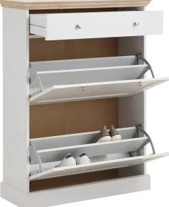 OTTO home Schuhkommode »Binz« mit schönen Metallgriffen und vielen Stauraummöglichkeiten, Höhe 105cm