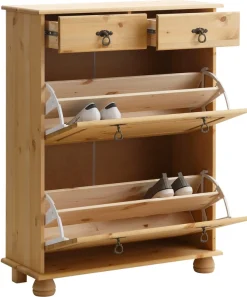 OTTO home Schuhkommode »Finca« aus massivem Kiefernholz, Höhe 100 cm