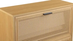 OTTO home Schuhschrank »Feines« aus massiver Esche, Metallgestell mit Pulverbeschichtung, Breite 80 cm