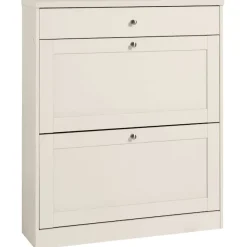 OTTO home Schuhschrank »Heide« Breite 90cm, mit Schubkasten, 2 Klappen und Facettenfront, Höhe 103cm
