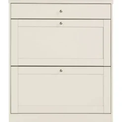 OTTO home Schuhschrank »Heide« Breite 90cm, mit Schubkasten, 2 Klappen und Facettenfront, Höhe 103cm