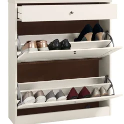 OTTO home Schuhschrank »Heide« Breite 90cm, mit Schubkasten, 2 Klappen und Facettenfront, Höhe 103cm