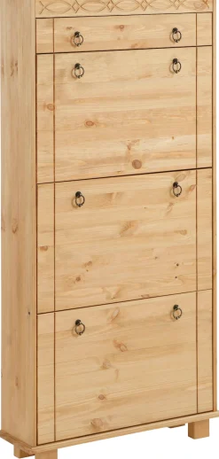 OTTO home Schuhschrank »Indra« aus massiver Kiefer, FSC®, Breite 70 cm, Platz für ca. 9 Paar Schuhe