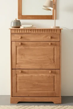 OTTO home Schuhschrank »Lisa« mit 1 Schubkasten und 2 Klappen, Höhe 105 cm, Breite 75 cm
