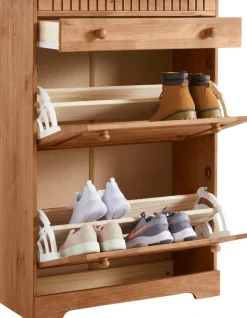 OTTO home Schuhschrank »Lisa« mit 1 Schubkasten und 2 Klappen, Höhe 105 cm, Breite 75 cm