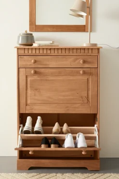 OTTO home Schuhschrank »Lisa« mit 1 Schubkasten und 2 Klappen, Höhe 105 cm, Breite 75 cm