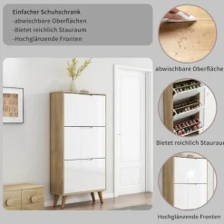 OTTO home Schuhschrank »Lund« FSC-zertifiziertem Holz, ABS-Kanten, Breite 62 cm