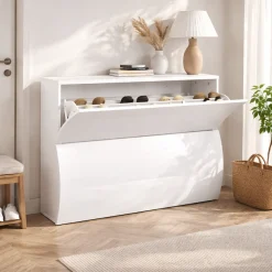OTTO home Schuhschrank »Luxor 2, Schuhregal, Schuhkommode, Höhe 81 cm« UV-lackiert, Hochglanz, grifflos, 2-türig