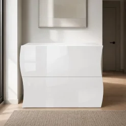 OTTO home Schuhschrank »Luxor 2, Schuhregal, Schuhkommode, Höhe 81 cm« UV-lackiert, Hochglanz, grifflos, 2-türig
