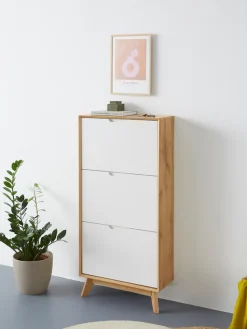 OTTO home Schuhschrank »Pandrup« mit 3 Klappen, ca. 5 Paar Schuhe pro Klappe, Höhe 125 cm