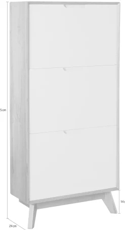 OTTO home Schuhschrank »Pandrup« mit 3 Klappen, ca. 5 Paar Schuhe pro Klappe, Höhe 125 cm