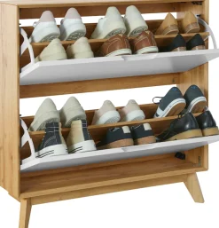 OTTO home Schuhschrank »Pandrup« mit 2 Klappen, ca. 8 Paar Schuhe pro Klappe, Höhe 90 cm