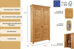 OTTO home Schuhschrank »Rauna« aus massiver Kiefer, viel Stauraum