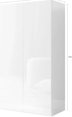 OTTO home Schuhschrank »SMILE Breite 63 cm, Höhe 114 cm, Schuhregal mit 5 Ebenen,« Schuhkommode in Weiss Hochglanz Lack
