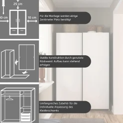 OTTO home Schwebetürenschrank »PAULLY Schlafzimmerschrank GarderobePreiskracher« Kleiderschrank Breite 131 cm Bestseller MADE IN GERMANY