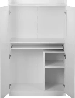 OTTO home Sekretär »Aalborg« PC-Schrank im Landhaus-Stil, Tastaturauszug, Stauraum, 80x134,5 cm