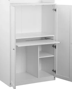 OTTO home Sekretär »Aalborg« PC-Schrank im Landhaus-Stil, Tastaturauszug, Stauraum, 80x134,5 cm