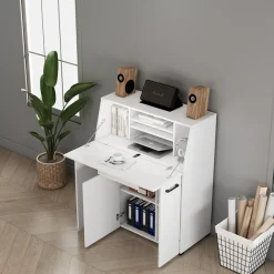 OTTO home Sekretär »Moid, Home-Office-Schreibtisch,« viele Stauraummöglichkeiten, kompaktes & modernes Design, B. 88,5 cm