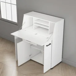 OTTO home Sekretär »Moid, Home-Office-Schreibtisch,« viele Stauraummöglichkeiten, kompaktes & modernes Design, B. 88,5 cm