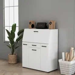 OTTO home Sekretär »Moid, Home-Office-Schreibtisch,« viele Stauraummöglichkeiten, kompaktes & modernes Design, B. 88,5 cm
