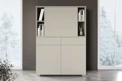 OTTO home Sekretär »Paris, Moderner PC-Schrank mit klappbarer Arbeitsfläche« 1 Stk. tlg. 2 Schubladen, Push-to-Open und verstellbare Einlegeböden, Breite 90 cm