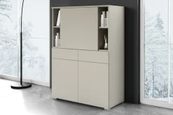 OTTO home Sekretär »Paris, Moderner PC-Schrank mit klappbarer Arbeitsfläche« 1 Stk. tlg. 2 Schubladen, Push-to-Open und verstellbare Einlegeböden, Breite 90 cm