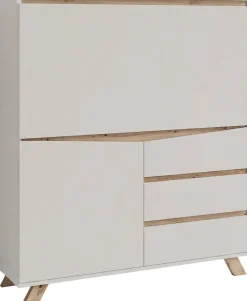 OTTO home Sekretär »Vaux« 1 Stk. tlg. Kaschmir / Artisan Eiche (Eiche-Optik), Klapptür, Stauraum, B: 120 cm