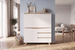 OTTO home Sekretär »Vaux« 1 Stk. tlg. Kaschmir / Artisan Eiche (Eiche-Optik), Klapptür, Stauraum, B: 120 cm